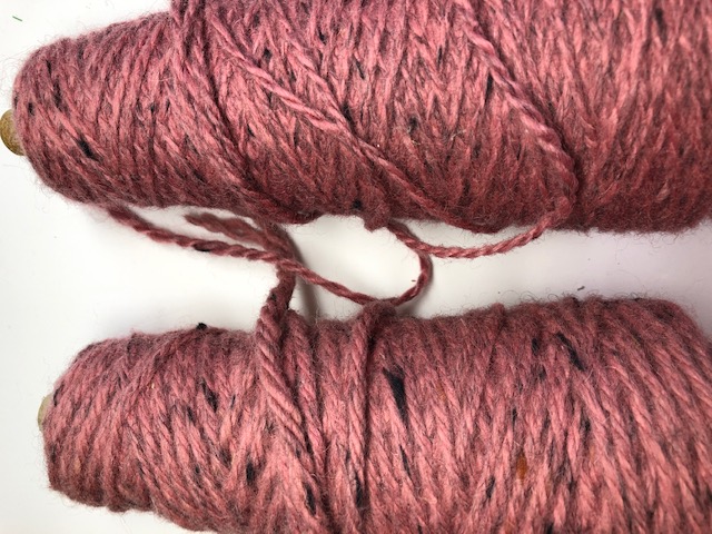 Rug Wool - 2 ply Rose tweed - 1 left